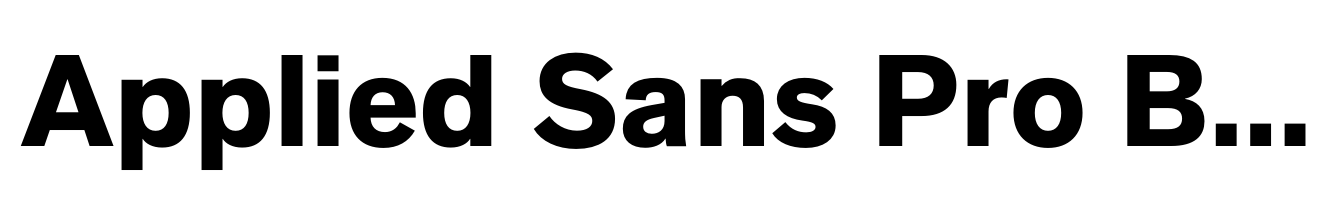 Applied Sans Pro Black